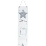 Kinder Messlatte Sterne grau JaBaDaBaDo R16013 Personalisiert mit Name & Geburtstag